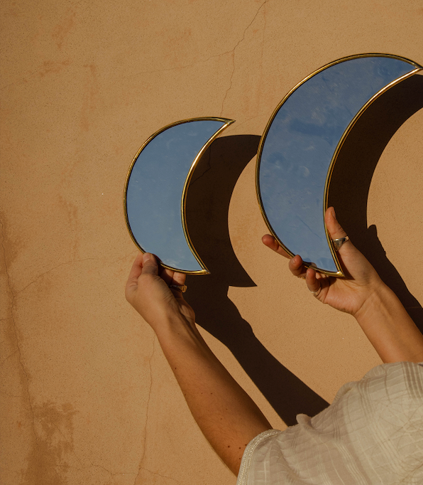 MOON MIRROR GOLD - SMALL